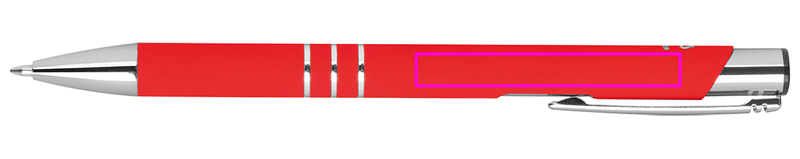 Soft touch semi-gel pen made of recycled aluminum CONSTANZE