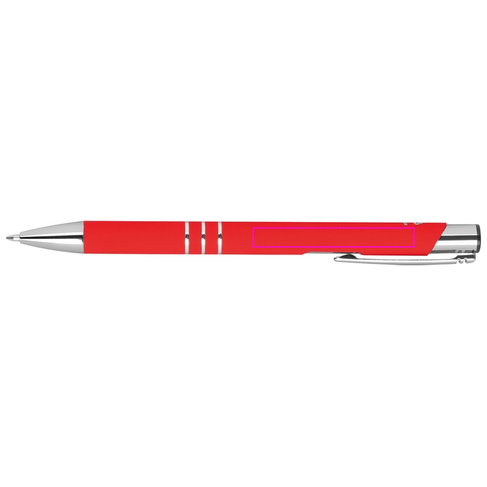 Soft touch semi-gel pen made of recycled aluminum CONSTANZE
