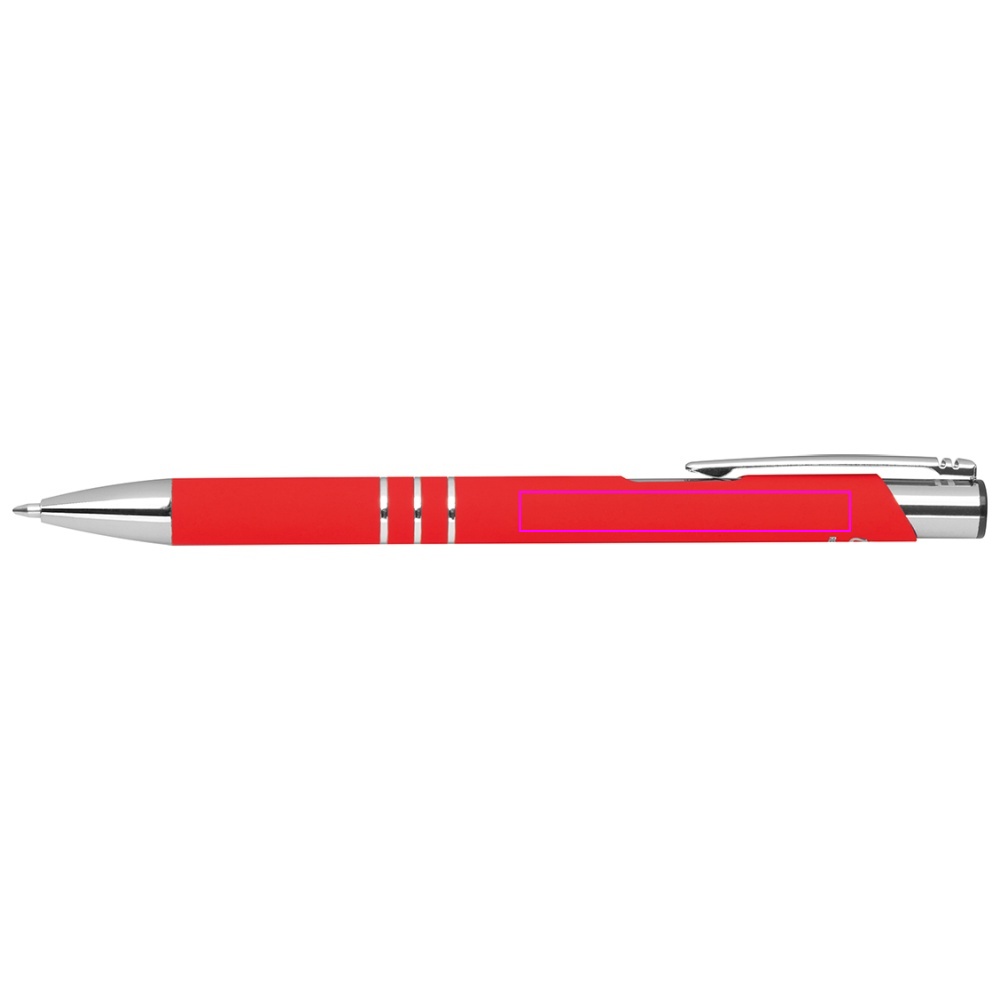 Soft touch semi-gel pen made of recycled aluminum CONSTANZE