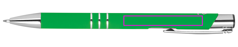 Soft touch semi-gel pen made of recycled aluminum CONSTANZE