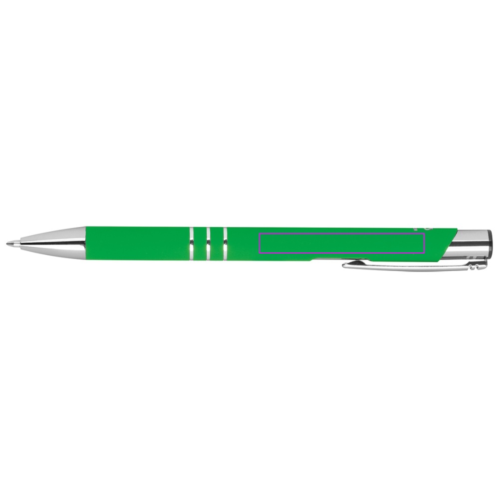 Soft touch semi-gel pen made of recycled aluminum CONSTANZE