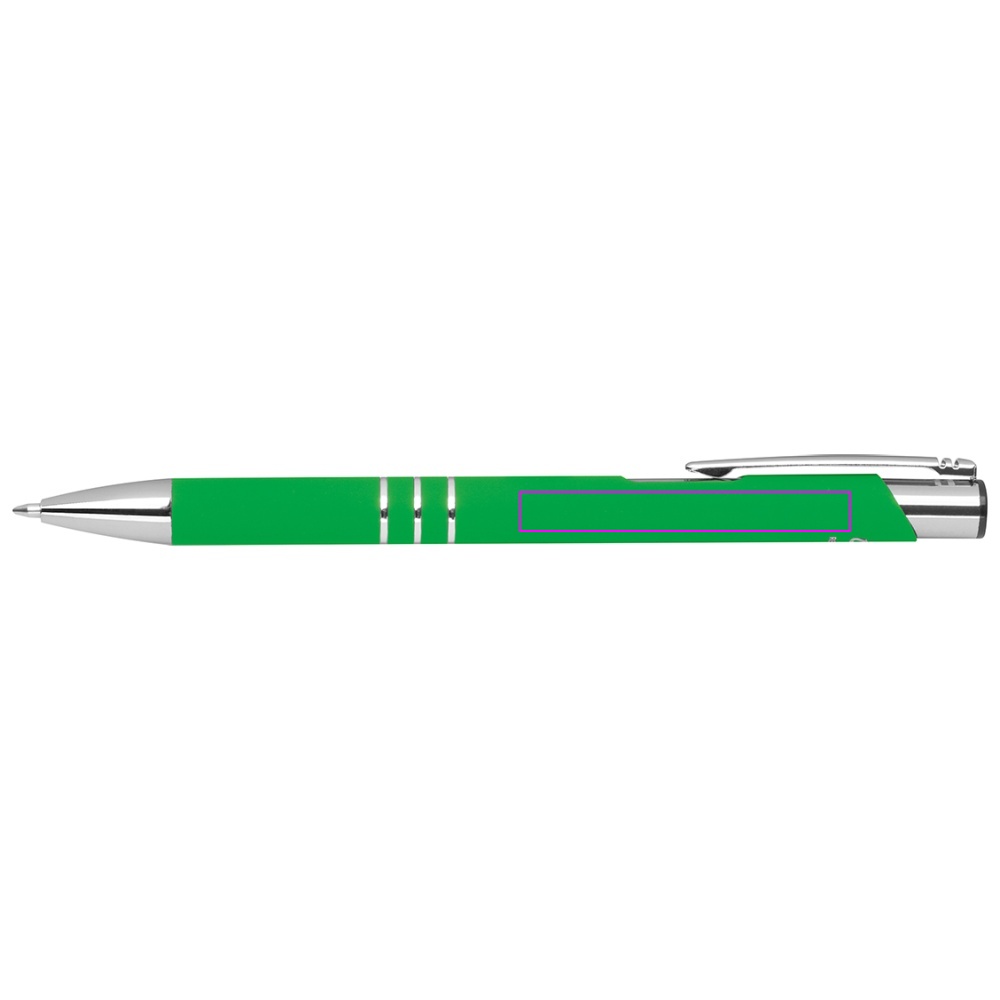 Soft touch semi-gel pen made of recycled aluminum CONSTANZE