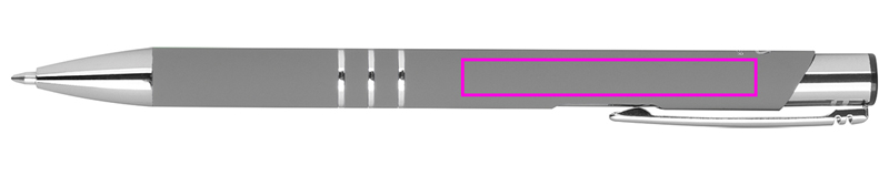 Soft touch semi-gel pen made of recycled aluminum CONSTANZE