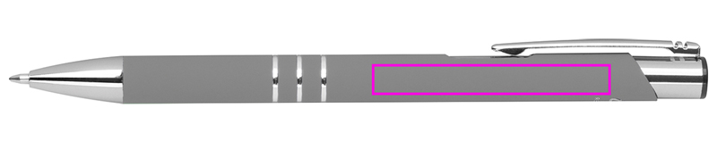 Soft touch semi-gel pen made of recycled aluminum CONSTANZE