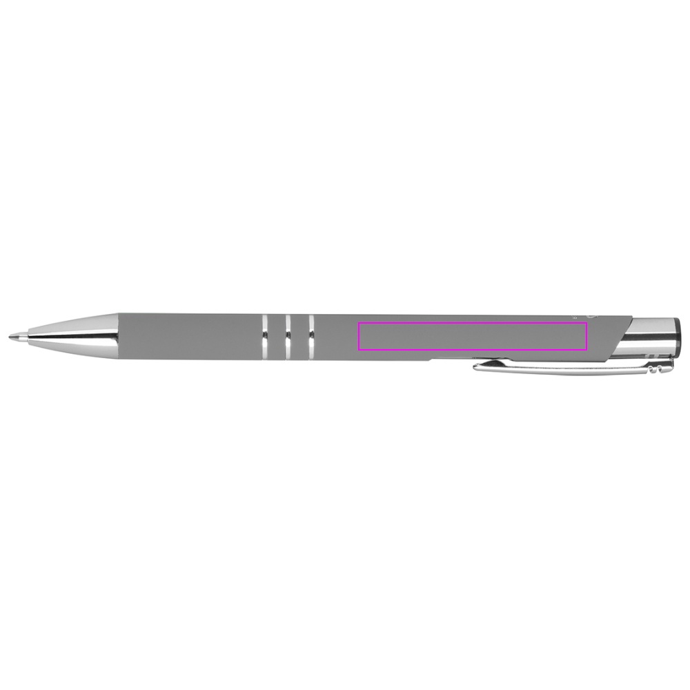 Soft touch semi-gel pen made of recycled aluminum CONSTANZE