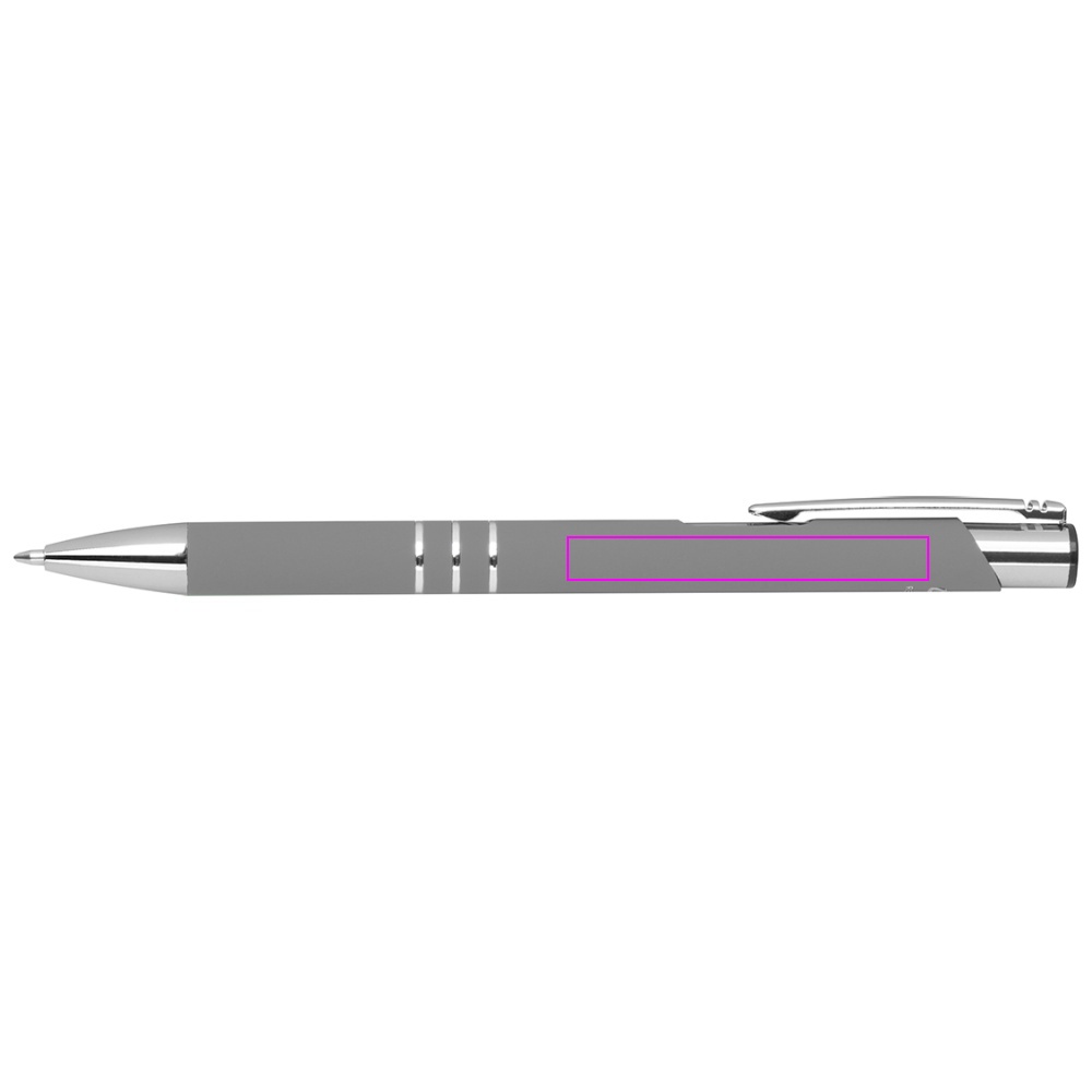 Soft touch semi-gel pen made of recycled aluminum CONSTANZE
