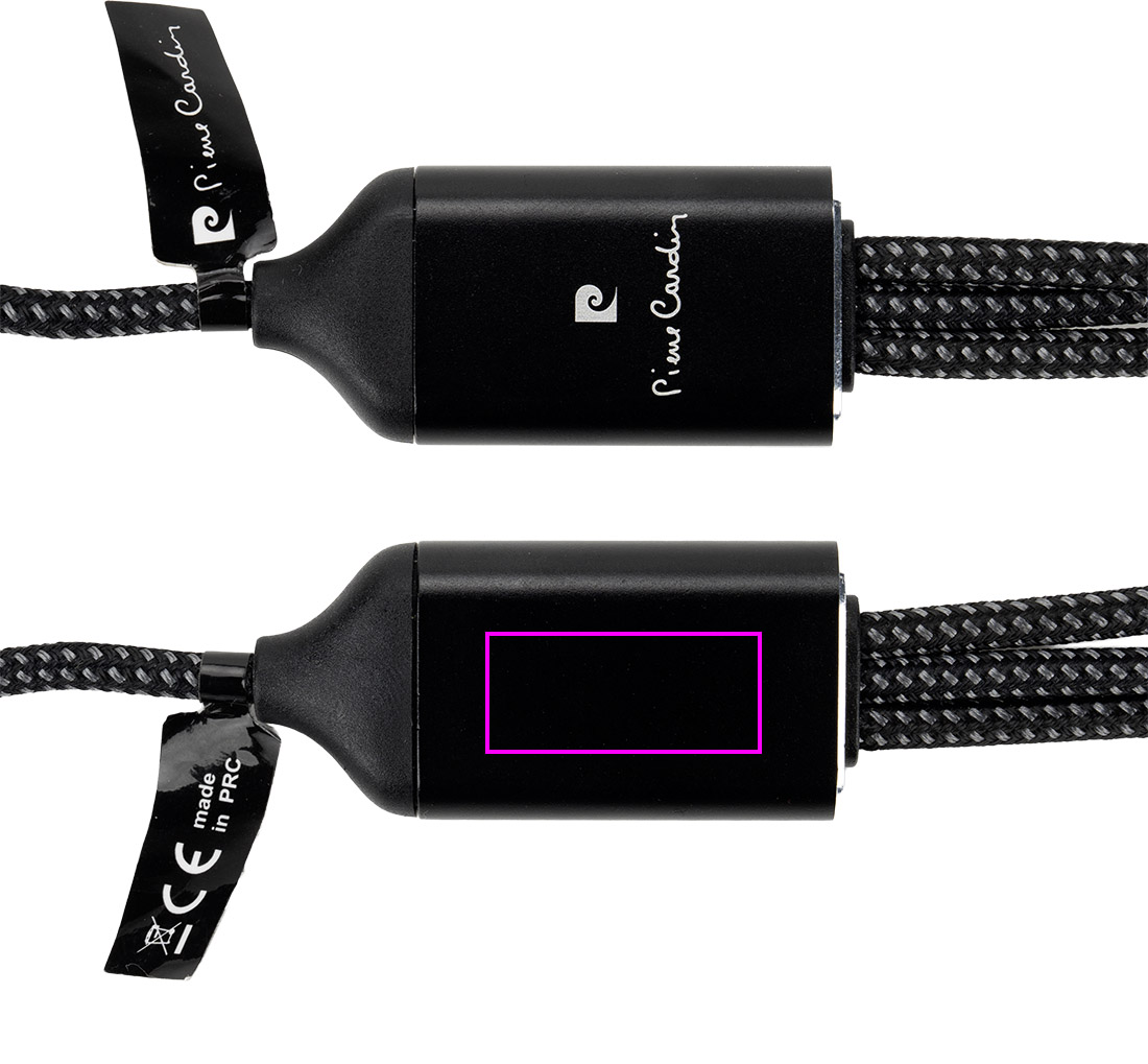 3 in 1 cable with illuminated logo Pierre Cardin