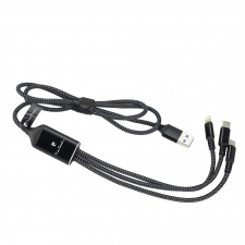 3 in 1 cable with illuminated logo Pierre Cardin