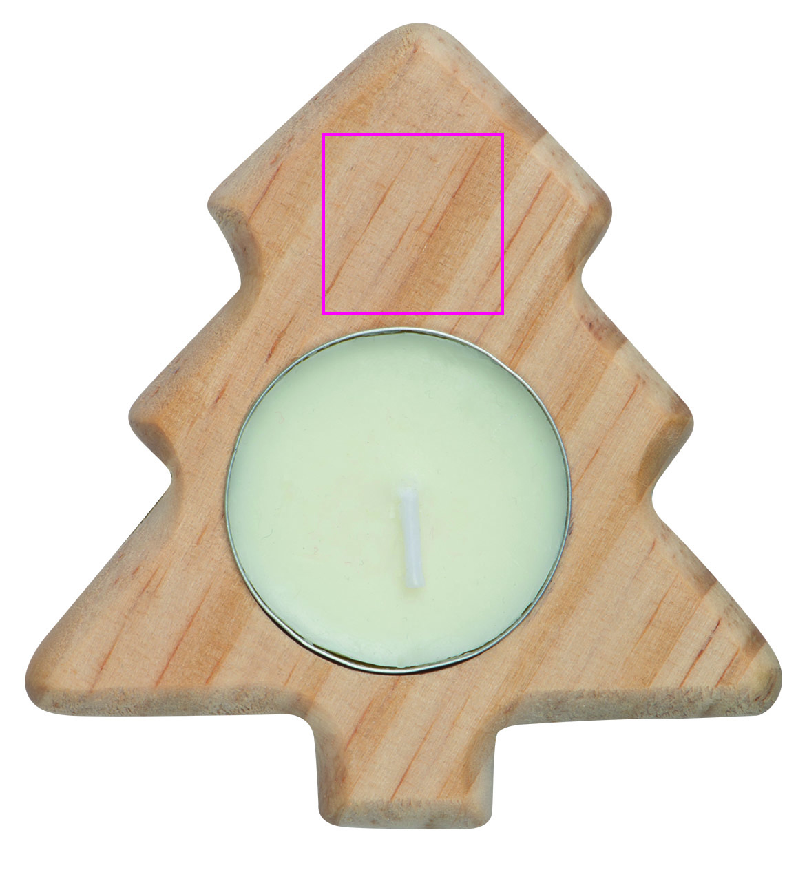 Wooden candle holder in the shape of a Christmas tree BALTASAR