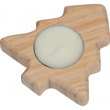 Wooden candle holder in the shape of a Christmas tree BALTASAR