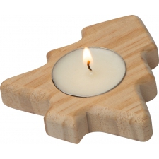 Wooden candle holder in the shape of a Christmas tree BALTASAR