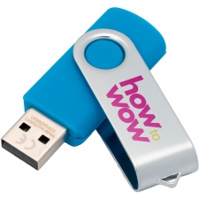 Twister USB flash drive made of metal and plastic