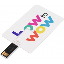 Credit card-shaped USB flash drive made of plastic