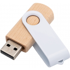 Twister USB flash drive made of metal and wood