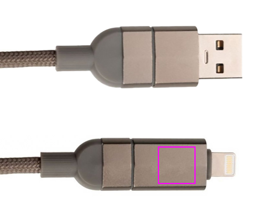 Charging cable with data transfer DONNES Pierre Cardin
