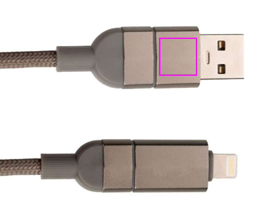Charging cable with data transfer DONNES Pierre Cardin