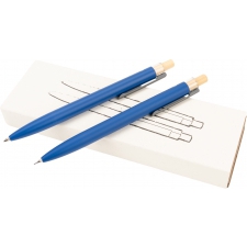 Writing set semi-gel pen and mechanical pencil made of recycled aluminum SIEGFRIED