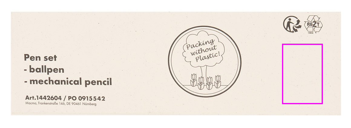 Writing set semi-gel pen and mechanical pencil made of recycled aluminum SIEGFRIED