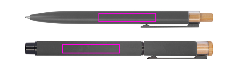 Writing set pen and rollerball pen made of recycled aluminum RAFFAELE