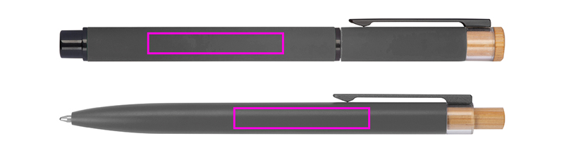 Writing set pen and rollerball pen made of recycled aluminum RAFFAELE