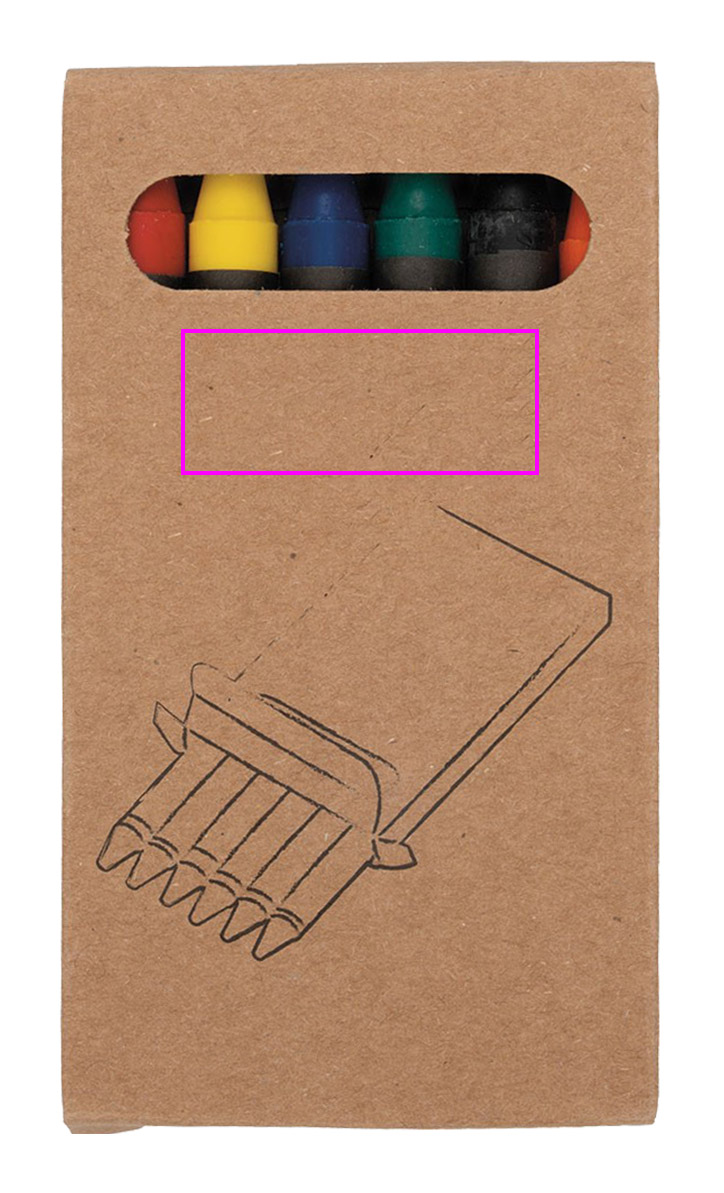 6 wax crayons AGOSTINO