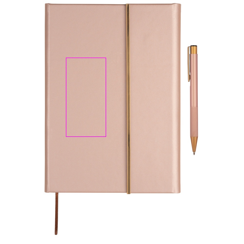 Set of A5 lined notebook and CrisMa pen made of recycled leather MAGGIE