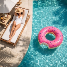 Inflatable mattress - donut CHRISTOPHER