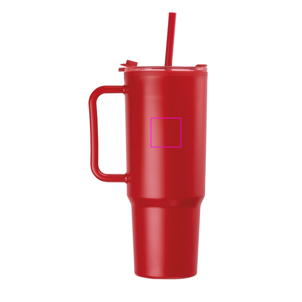 XXL mug with straw 1200 ml TEODORA