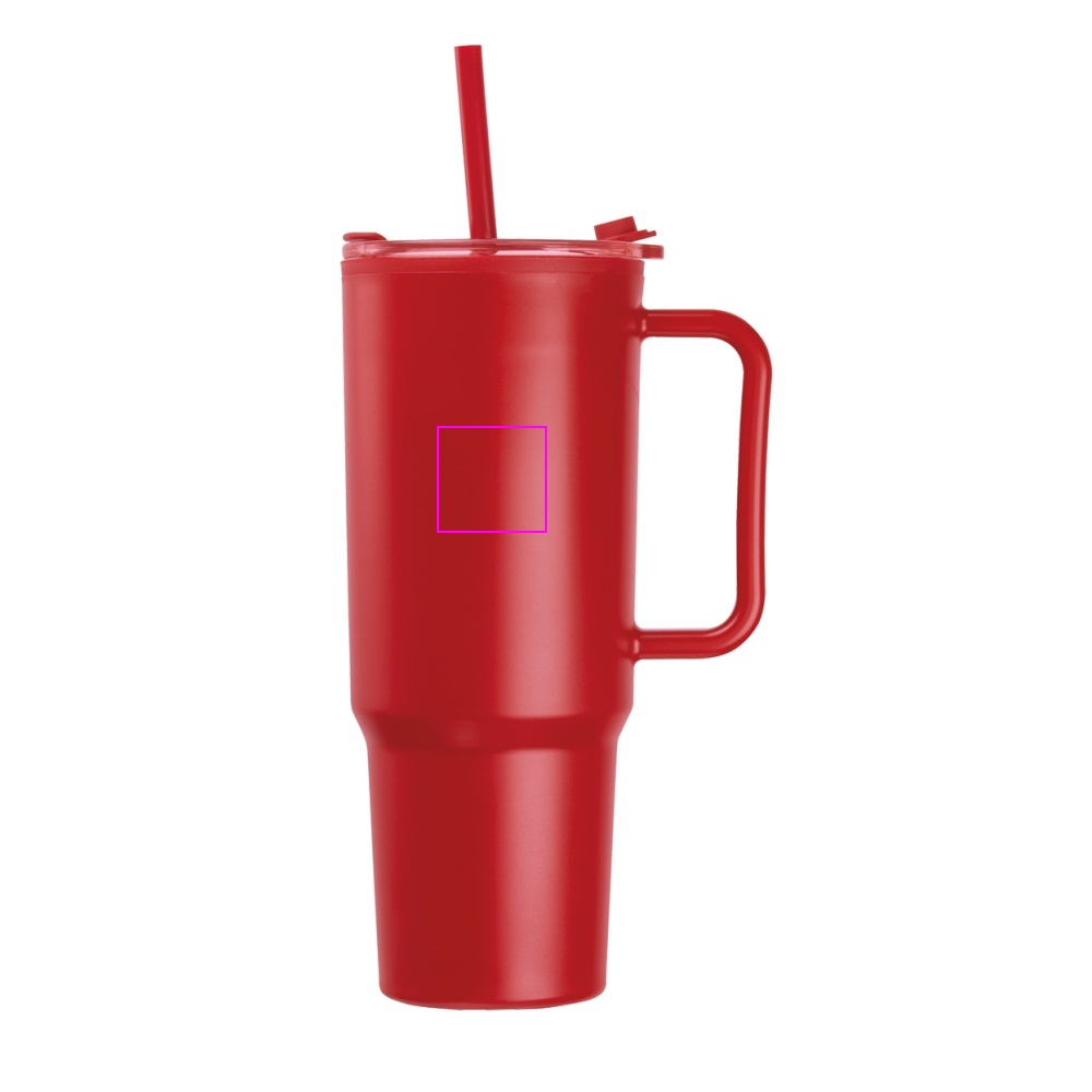 XXL mug with straw 1200 ml TEODORA
