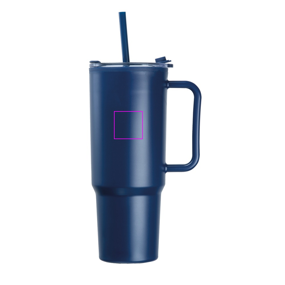 XXL mug with straw 1200 ml TEODORA