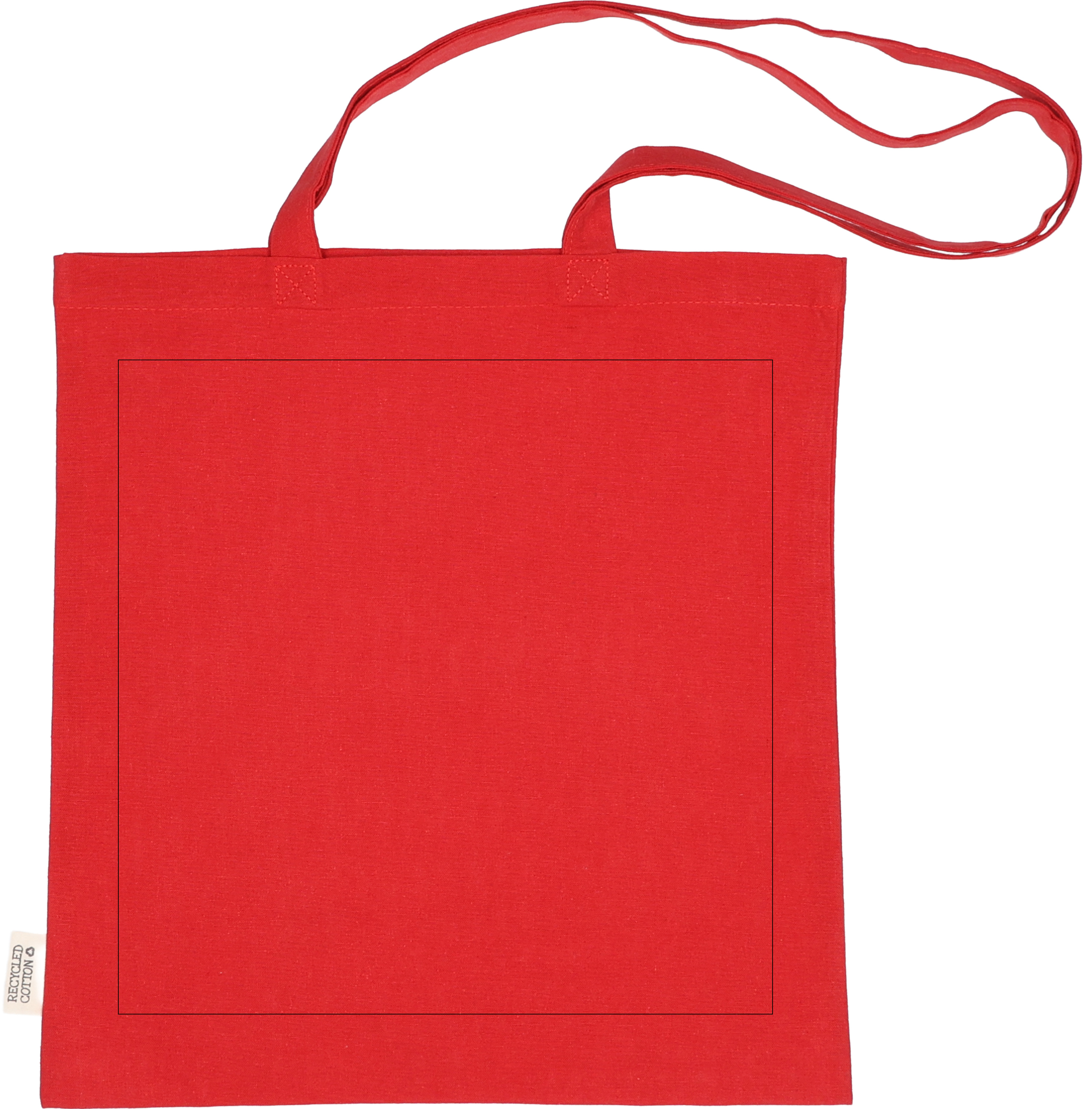 Cotton bag with long handles 180g/m2 made of recycled materials GLEN