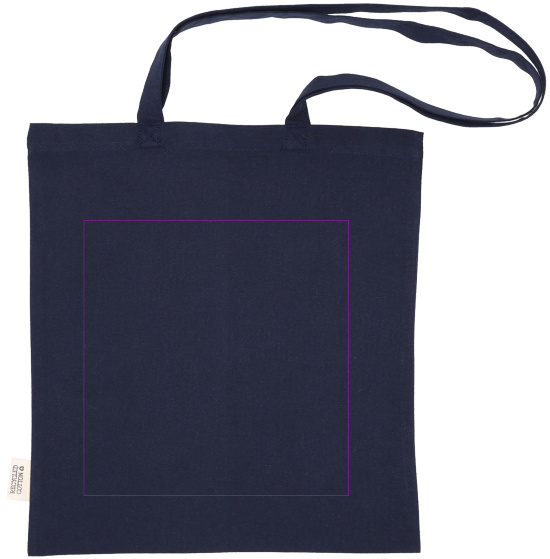 Cotton bag with long handles 180g/m2 made of recycled materials GLEN