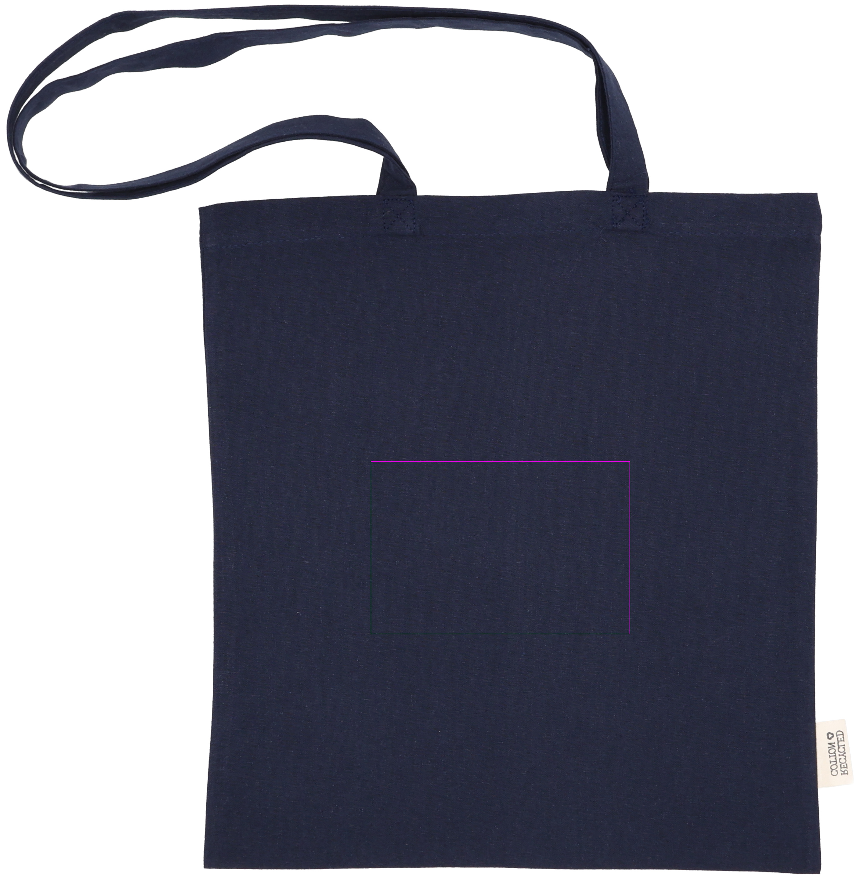 Cotton bag with long handles 180g/m2 made of recycled materials GLEN