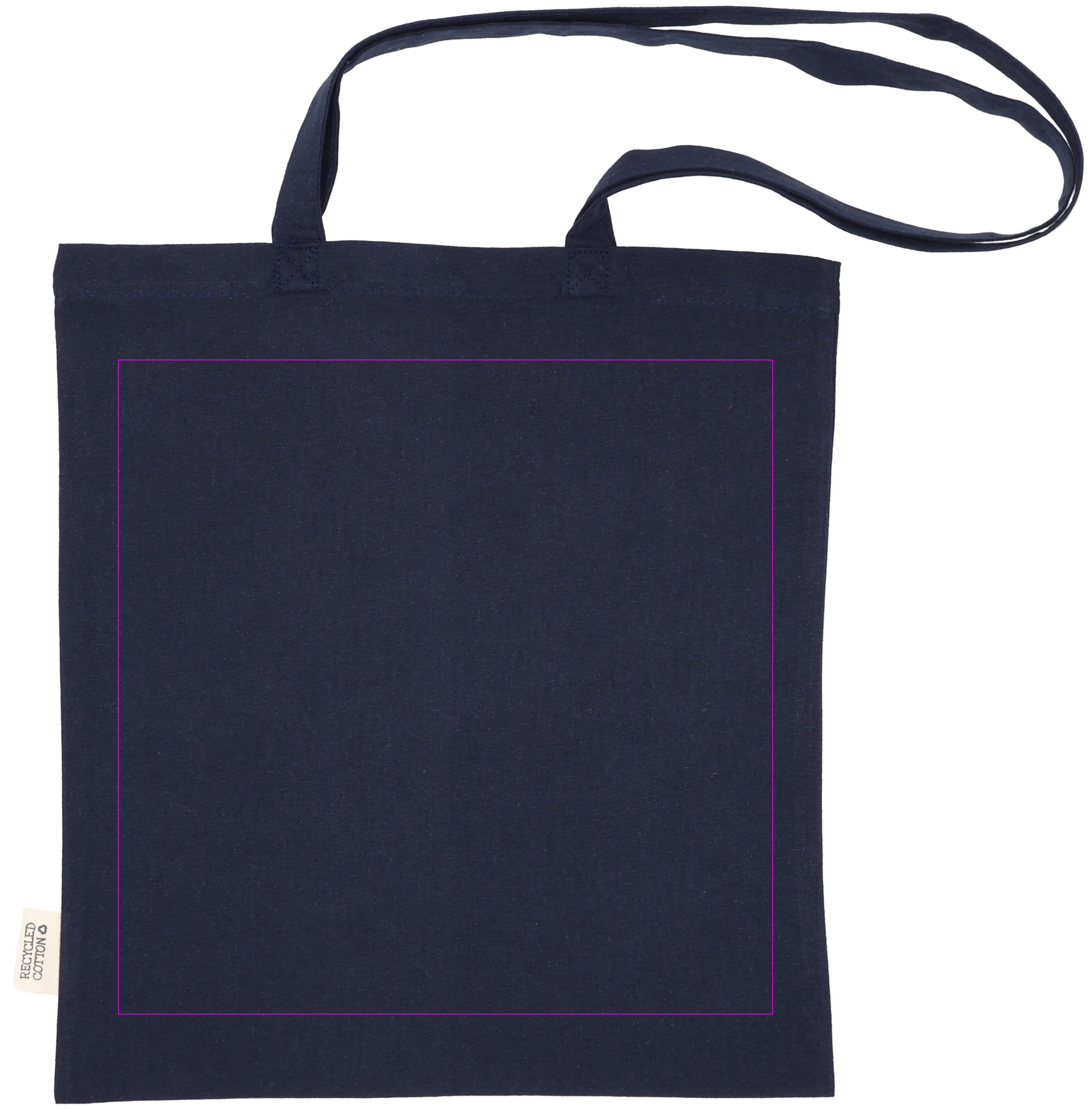 Cotton bag with long handles 180g/m2 made of recycled materials GLEN