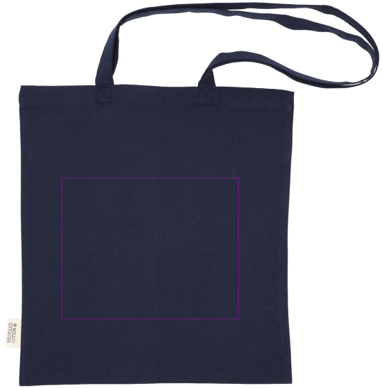 Cotton bag with long handles 180g/m2 made of recycled materials GLEN