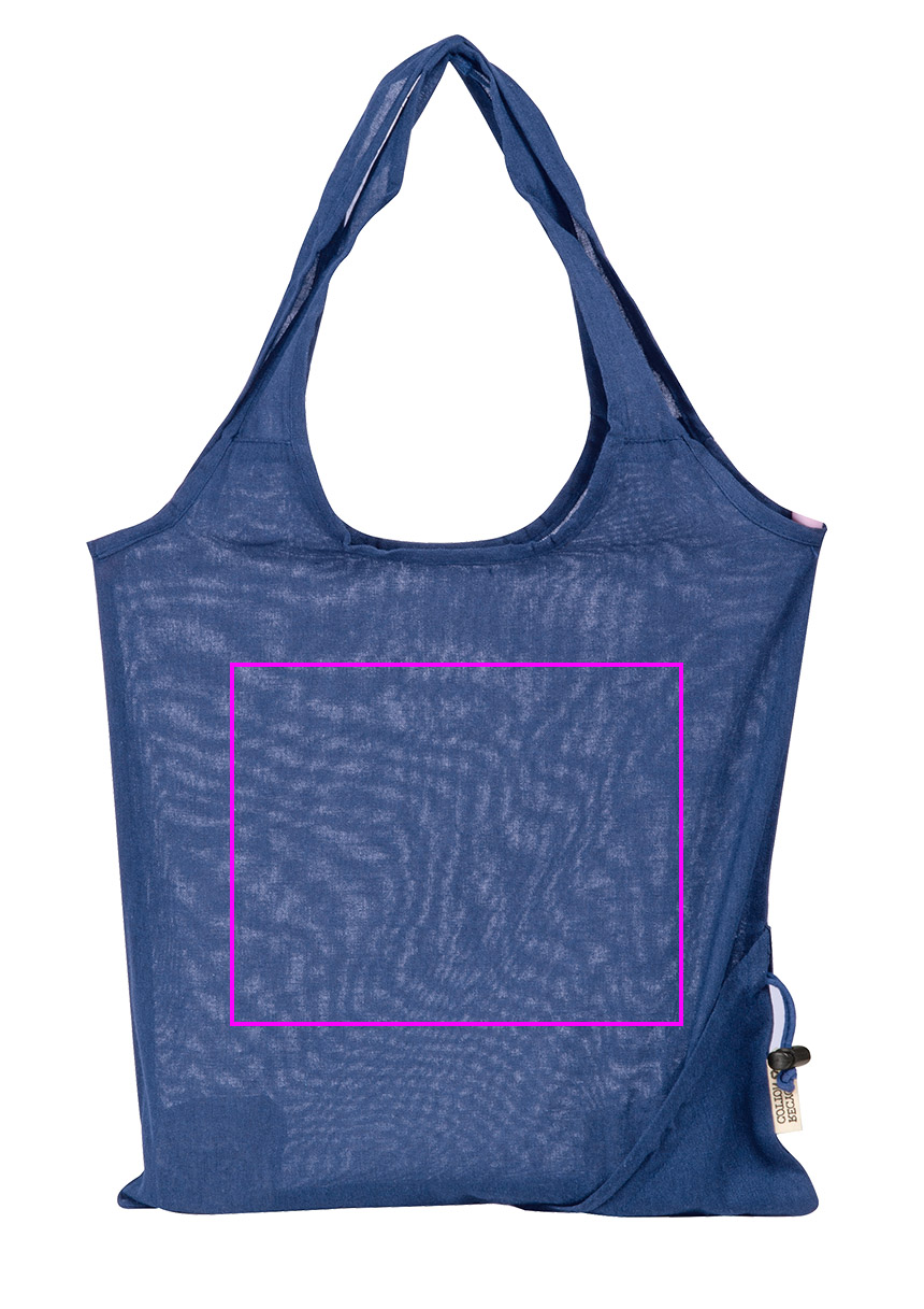 Foldable bag made of recycled cotton and polyester 118 g/m² ANJA