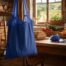 Foldable bag made of recycled cotton and polyester 118 g/m² ANJA