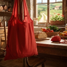 Foldable bag made of recycled cotton and polyester 118 g/m² ANJA