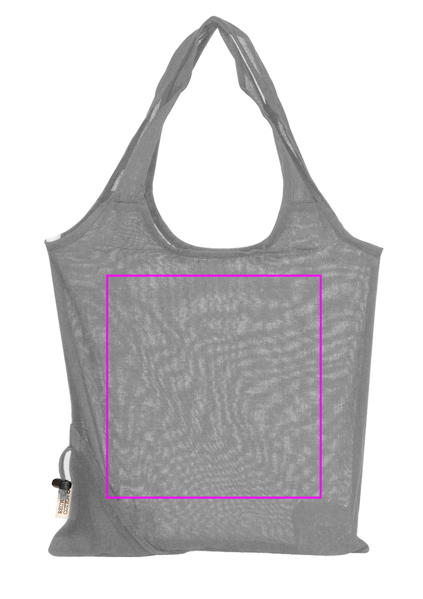 Foldable bag made of recycled cotton and polyester 118 g/m² ANJA