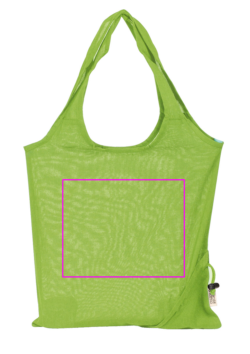 Foldable bag made of recycled cotton and polyester 118 g/m² ANJA