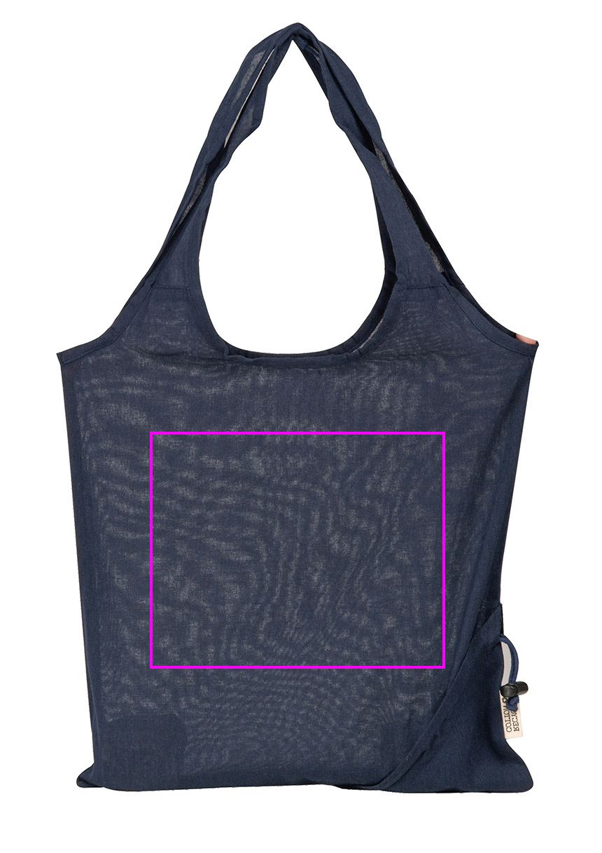 Foldable bag made of recycled cotton and polyester 118 g/m² ANJA
