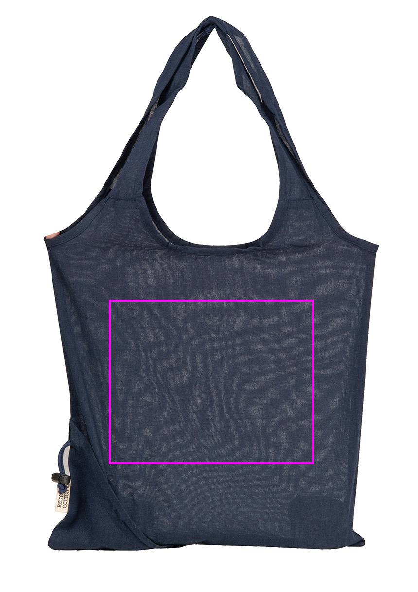 Foldable bag made of recycled cotton and polyester 118 g/m² ANJA
