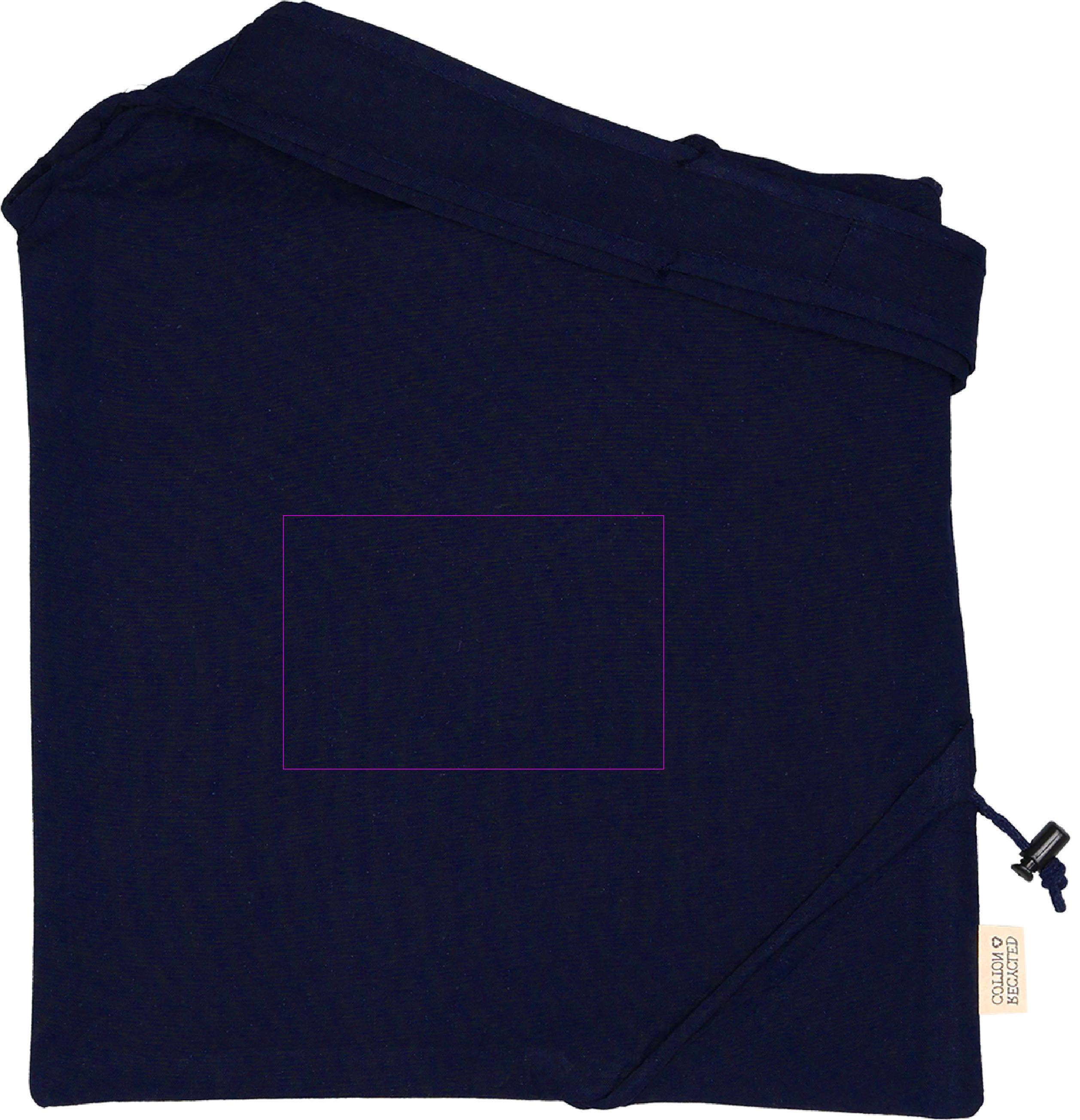 Foldable bag made of recycled cotton and polyester 118 g/m² ANJA
