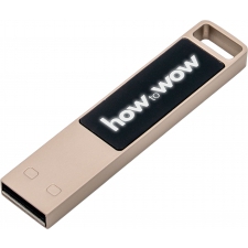 Metal USB flash drive with illuminated logo