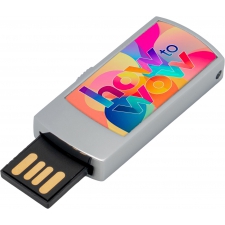USB flash drive made of metal and plastic