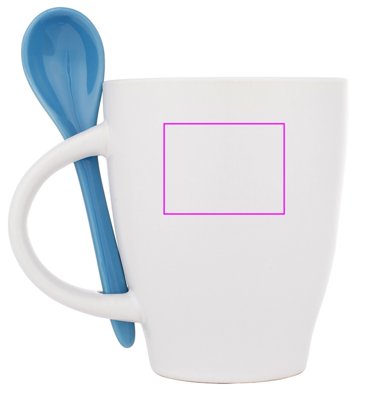 Ceramic mug with spoon 250 ml ARMANDO