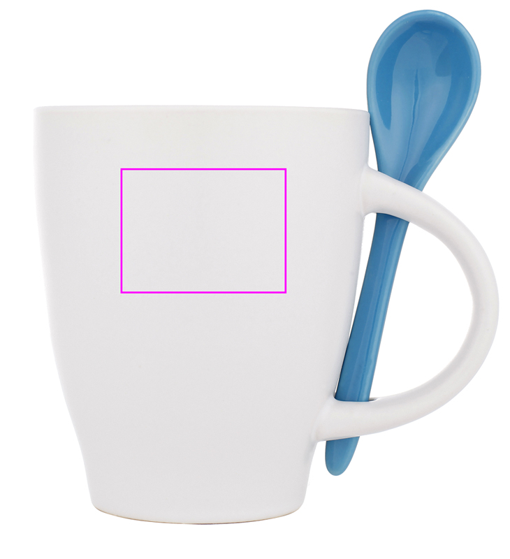 Ceramic mug with spoon 250 ml ARMANDO