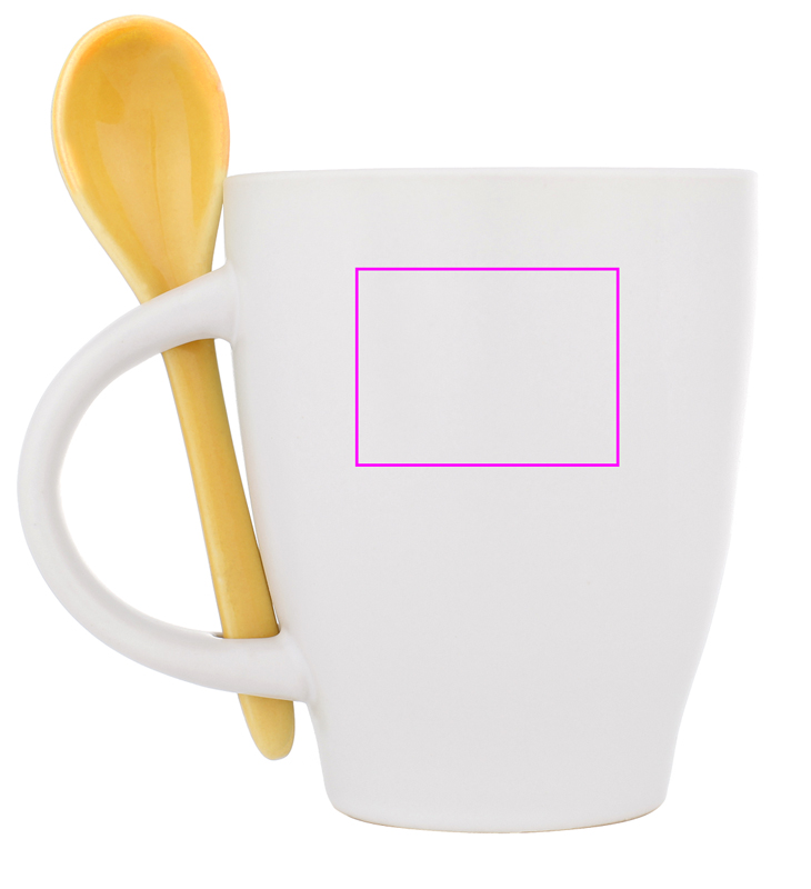 Ceramic mug with spoon 250 ml ARMANDO