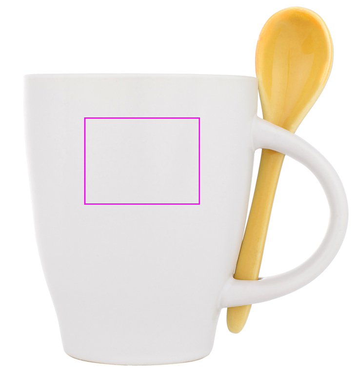 Ceramic mug with spoon 250 ml ARMANDO
