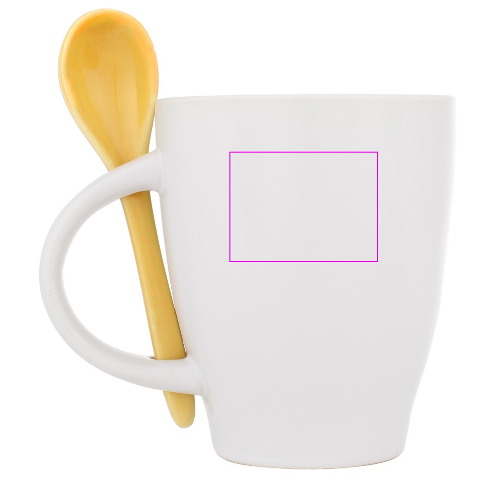 Ceramic mug with spoon 250 ml ARMANDO